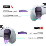 PlayVital BLADE 2 Pairs Shoulder Buttons Extension Triggers for ps5 Controller, Game Improvement Adjusters for ps5 Controller, Bumper Trigger Extenders for ps5 Controller - Clear Atomic Purple - PFPJ087