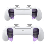 PlayVital BLADE 2 Pairs Shoulder Buttons Extension Triggers for ps5 Controller, Game Improvement Adjusters for ps5 Controller, Bumper Trigger Extenders for ps5 Controller - Clear Atomic Purple - PFPJ087