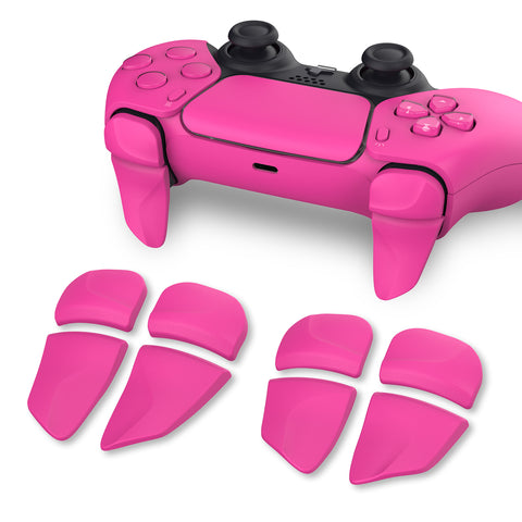 PlayVital BLADE 2 Pairs Shoulder Buttons Extension Triggers for ps5 Controller, Game Improvement Adjusters for ps5 Controller, Bumper Trigger Extenders for ps5 Controller - Nova Pink - PFPJ088