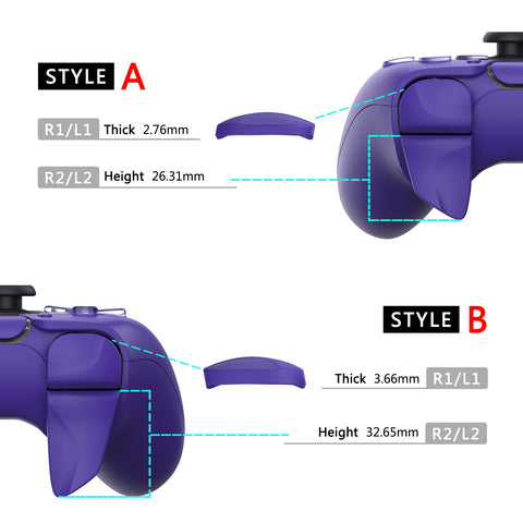 PlayVital PS4 Controller Trigger Extenders Pairs Of Bumper