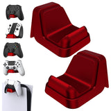 PlayVital 2 Pack Universal Game Controller Wall Mount for ps5 & Headset, Wall Stand for Xbox Series Controller, Wall Holder for Switch Pro Controller, Dedicated Console Hanger Mode for ps5 - Scarlet Red - PFPJ094