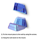 PlayVital 2 Pack Universal Game Controller Wall Mount for ps5 & Headset, Wall Stand for Xbox Series Controller, Wall Holder for Switch Pro Controller, Dedicated Console Hanger Mode for ps5 - Chameleon Purple Blue - PFPJ095