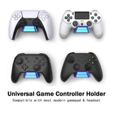 PlayVital 2 Pack Universal Game Controller Wall Mount for ps5 & Headset, Wall Stand for Xbox Series Controller, Wall Holder for Switch Pro Controller, Dedicated Console Hanger Mode for ps5 - Chameleon Purple Blue - PFPJ095