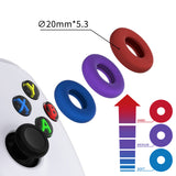 PlayVital 3 Pairs Silicone Aim Assist Target Motion Control Precision Rings for PS5, for PS4, for Xbox Series X/S, Xbox One, Xbox 360, for Switch Pro, for Steam Deck - 3 Colors 3 Different Strengths - PFPJ096