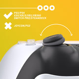 PlayVital 3 Pairs Silicone Aim Assist Target Motion Control Precision Rings for PS5, for PS4, for Xbox Series X/S, Xbox One, Xbox 360, for Switch Pro, for Steam Deck - Gray & Black & White & 3 Different Strengths - PFPJ110