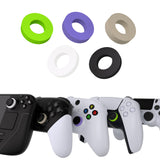 PlayVital 5 Pairs Aim Assist Target Motion Control Precision Rings for ps5, for ps4, for Xbox Series X/S, Xbox One, Xbox 360, for Switch Pro Controller, for Steam Deck - Green Purple Gray Black White - PFPJ117