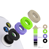 PlayVital 5 Pairs Aim Assist Target Motion Control Precision Rings for ps5, for ps4, for Xbox Series X/S, Xbox One, Xbox 360, for Switch Pro Controller, for Steam Deck - Green Purple Gray Black White - PFPJ117
