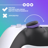 PlayVital 5 Pairs Aim Assist Target Motion Control Precision Rings for ps5, for ps4, for Xbox Series X/S, Xbox One, Xbox 360, for Switch Pro Controller, for Steam Deck - Green Purple Gray Black White - PFPJ117