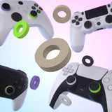 PlayVital 5 Pairs Aim Assist Target Motion Control Precision Rings for ps5, for ps4, for Xbox Series X/S, Xbox One, Xbox 360, for Switch Pro Controller - Green Purple Gray Black White - PFPJ117