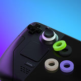 PlayVital 5 Pairs Aim Assist Target Motion Control Precision Rings for ps5, for ps4, for Xbox Series X/S, Xbox One, Xbox 360, for Switch Pro Controller, for Steam Deck - Green Purple Gray Black White - PFPJ117