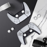 PlayVital Husky & Kitty Cute Thumb Grip Caps for PS5/4 Controller, Silicone Analog Stick Caps Cover for Xbox Series X/S, Thumbstick Caps for Switch Pro Controller - Navy Blue & Light Gray - PJM2038