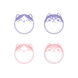 PlayVital Husky & Kitty Cute Thumb Grip Caps for PS5/4 Controller, Silicone Analog Stick Caps Cover for Xbox Series X/S, Thumbstick Caps for Switch Pro Controller - Pale Red & Light Violet - PJM2039