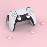 PlayVital Rabbit & Squirrel Cute Thumb Grip Caps for PS5/4 Controller, Silicone Analog Stick Caps Cover for Xbox Series X/S, Thumbstick Caps for Switch Pro Controller - Pale Red - PJM3002