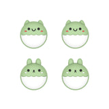 PlayVital Rabbit & Squirrel Cute Thumb Grip Caps for PS5/4 Controller, Silicone Analog Stick Caps Cover for Xbox Series X/S, Thumbstick Caps for Switch Pro Controller - Matcha Green - PJM3004