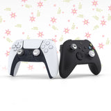 PlayVital Cat Paw Cute Thumb Grip Caps for PS5/4 Controller, Silicone Analog Stick Caps Cover for Xbox Series X/S, Thumbstick Caps for Switch Pro Controller - Gray & Light Gray - PJM3006