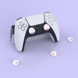 PlayVital Onigiri Cute Thumb Grip Caps for PS5/4 Controller, Silicone Analog Stick Caps Cover for Xbox Series X/S, Thumbstick Caps for Switch Pro Controller - Light Violet & Pink - PJM3008