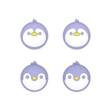 PlayVital Penguin Cute Thumb Grip Caps for PS5/4 Controller, Silicone Analog Stick Caps Cover for Xbox Series X/S, Thumbstick Caps for Switch Pro Controller - Light Violet - PJM3009