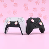 PlayVital Penguin Cute Thumb Grip Caps for PS5/4 Controller, Silicone Analog Stick Caps Cover for Xbox Series X/S, Thumbstick Caps for Switch Pro Controller - Pale Red - PJM3010