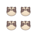 PlayVital Little Raccoon Cute Thumb Grip Caps for PS5/4 Controller, Silicone Analog Stick Caps Cover for Xbox Series X/S, Thumbstick Caps for Switch Pro Controller - PJM3013