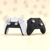 PlayVital Little Raccoon Cute Thumb Grip Caps for PS5/4 Controller, Silicone Analog Stick Caps Cover for Xbox Series X/S, Thumbstick Caps for Switch Pro Controller - PJM3013