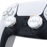 PlayVital Cute Thumb Grip Caps for PS5/4 Controller, Silicone Analog Stick Caps Cover for Xbox Series X/S, Thumbstick Caps for Switch Pro Controller - Rainbow Clouds & Rainy Clouds - PJM3014