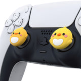 PlayVital Parrot & Chick Cute Thumb Grip Caps for PS5/4 Controller, Silicone Analog Stick Caps Cover for Xbox Series X/S, Thumbstick Caps for Switch Pro Controller - PJM3015