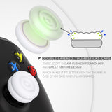 PlayVital Thumbs Cushion Caps Thumb Grips for ps5, for ps4, Thumbstick Grip Cover for Xbox Series X/S, Thumb Grip Caps for Xbox One, Elite Series 2, for Switch Pro Controller - White - PJM3022