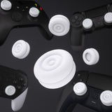 PlayVital Thumbs Cushion Caps Thumb Grips for ps5, for ps4, Thumbstick Grip Cover for Xbox Series X/S, Thumb Grip Caps for Xbox One, Elite Series 2, for Switch Pro Controller - White - PJM3022