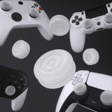 PlayVital Thumbs Cushion Caps Thumb Grips for ps5, for ps4, Thumbstick Grip Cover for Xbox Series X/S, Thumb Grip Caps for Xbox One, Elite Series 2, for Switch Pro Controller - Clear - PJM3023