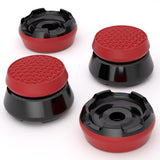 PlayVital Scarlet Red & Black Thumbs Pro Armor Thumbstick Extender Joystick Caps Grip for ps5 Controller -2 High Raise and 2 Mid Raise Dome -  PJM4002