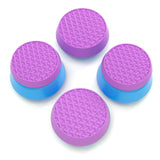 PlayVital Orchid Purple & Heaven Blue Thumbs Pro Armor Thumbstick Extender Joystick Caps Grip for ps5Controller -2 High Raise and 2 Mid Raise Dome - PJM4004