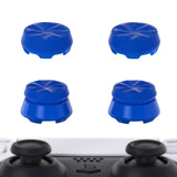 PlayVital Blue Thumbs Pro Hurricane Thumbstick Extender Thumb Grips for ps5 Controller - 2 High Raise and 2 Mid Raise Concave - PJM4007