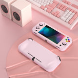 PlayVital ZealProtect Protective Case for Nintendo Switch Lite, Hard Shell Ergonomic Grip Cover for Nintendo Switch Lite w/Screen Protector & Thumb Grip Caps & Button Caps - Cherry Blossoms Pink - PSLYP3001