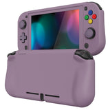 PlayVital ZealProtect Protective Case for Nintendo Switch Lite, Hard Shell Ergonomic Grip Cover for Nintendo Switch Lite w/Screen Protector & Thumb Grip Caps & Button Caps -  Dark Grayish Violet - PSLYP3002