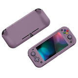 PlayVital ZealProtect Protective Case for Nintendo Switch Lite, Hard Shell Ergonomic Grip Cover for Nintendo Switch Lite w/Screen Protector & Thumb Grip Caps & Button Caps -  Dark Grayish Violet - PSLYP3002