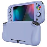 PlayVital ZealProtect Protective Case for Nintendo Switch Lite, Hard Shell Ergonomic Grip Cover for Nintendo Switch Lite w/Screen Protector & Thumb Grip Caps & Button Caps -  Light Violet - PSLYP3004