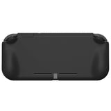 PlayVital ZealProtect Glossy Protective Case for Nintendo Switch Lite, Hard Shell Ergonomic Grip Cover for Switch Lite w/Screen Protector & Thumb Grip Caps & Button Caps - Black - PSLYP3007