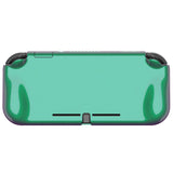 PlayVital ZealProtect Glossy Protective Case for Nintendo Switch Lite, Hard Shell Ergonomic Grip Cover for Switch Lite w/Screen Protector & Thumb Grip Caps & Button Caps - Chameleon Green Purple - PSLYP3008