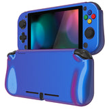 PlayVital ZealProtect Glossy Protective Case for Nintendo Switch Lite, Hard Shell Ergonomic Grip Cover for Switch Lite w/Screen Protector & Thumb Grip Caps & Button Caps - Chameleon Purple Blue - PSLYP3009