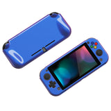 PlayVital ZealProtect Glossy Protective Case for Nintendo Switch Lite, Hard Shell Ergonomic Grip Cover for Switch Lite w/Screen Protector & Thumb Grip Caps & Button Caps - Chameleon Purple Blue - PSLYP3009