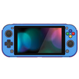 PlayVital ZealProtect Glossy Protective Case for Nintendo Switch Lite, Hard Shell Ergonomic Grip Cover for Switch Lite w/Screen Protector & Thumb Grip Caps & Button Caps - Chameleon Purple Blue - PSLYP3009