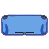 PlayVital ZealProtect Glossy Protective Case for Nintendo Switch Lite, Hard Shell Ergonomic Grip Cover for Switch Lite w/Screen Protector & Thumb Grip Caps & Button Caps - Chameleon Purple Blue - PSLYP3009