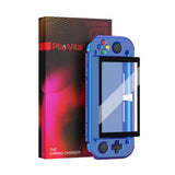 PlayVital ZealProtect Glossy Protective Case for Nintendo Switch Lite, Hard Shell Ergonomic Grip Cover for Switch Lite w/Screen Protector & Thumb Grip Caps & Button Caps - Chameleon Purple Blue - PSLYP3009