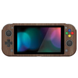 PlayVital ZealProtect Protective Case for Nintendo Switch Lite, Hard Shell Ergonomic Grip Cover for Switch Lite w/Screen Protector & Thumb Grip Caps & Button Caps - Wood Grain - PSLYS2001