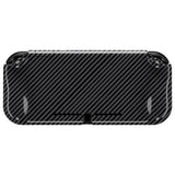 PlayVital ZealProtect Glossy Protective Case for Nintendo Switch Lite, Hard Shell Ergonomic Grip Cover for Switch Lite w/Screen Protector & Thumb Grip Caps & Button Caps - Graphite Carbon Fiber - PSLYS2002