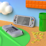 PlayVital ZealProtect Glossy Protective Case for Nintendo Switch Lite, Hard Shell Ergonomic Grip Cover for Switch Lite w/Screen Protector & Thumb Grip Caps & Button Caps - SFC SNES Classic EU Style - PSLYY7001