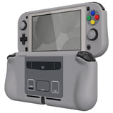 PlayVital ZealProtect Glossy Protective Case for Nintendo Switch Lite, Hard Shell Ergonomic Grip Cover for Switch Lite w/Screen Protector & Thumb Grip Caps & Button Caps - SFC SNES Classic EU Style - PSLYY7001