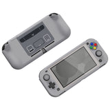 PlayVital ZealProtect Glossy Protective Case for Nintendo Switch Lite, Hard Shell Ergonomic Grip Cover for Switch Lite w/Screen Protector & Thumb Grip Caps & Button Caps - SFC SNES Classic EU Style - PSLYY7001