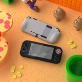 PlayVital ZealProtect Glossy Protective Case for Nintendo Switch Lite, Hard Shell Ergonomic Grip Cover for Switch Lite w/Screen Protector & Thumb Grip Caps & Button Caps - Classics NES Style - PSLYY7003
