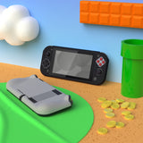 PlayVital ZealProtect Glossy Protective Case for Nintendo Switch Lite, Hard Shell Ergonomic Grip Cover for Switch Lite w/Screen Protector & Thumb Grip Caps & Button Caps - Classics NES Style - PSLYY7003